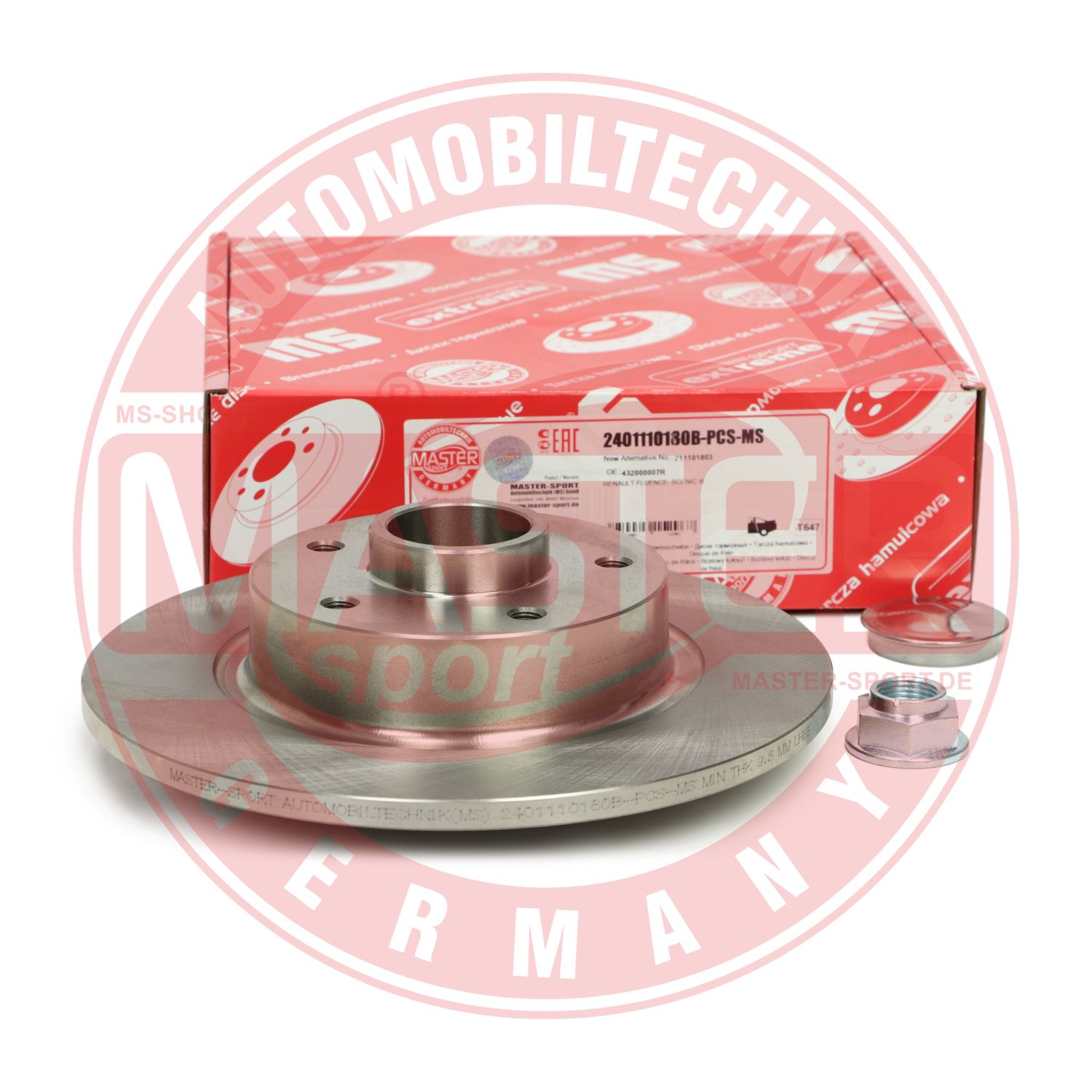 Disc frana MASTERSPORT GERMANY 2401110180B-PCS-MS